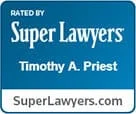 Timothy Priest Rated as Super Lawyer